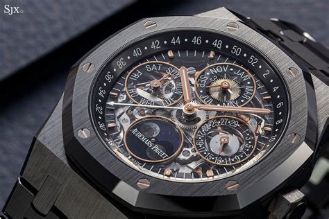 audemars piguet royal oak black ceramic skeleton|audemars piguet iced out skeleton.